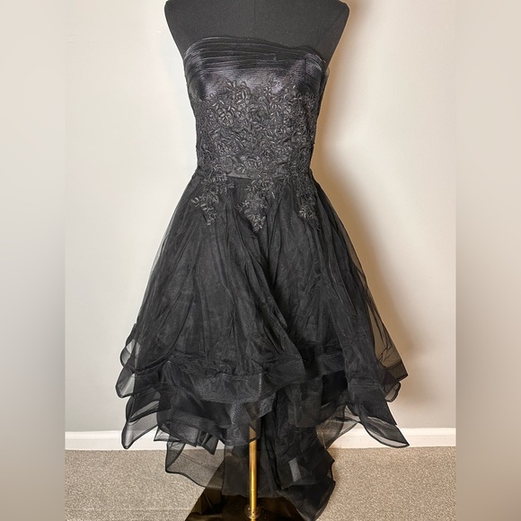 Dresses & Skirts - Brand new, never worn black lace strapless high low evening gown